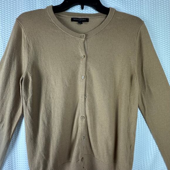 Banana Republic Women Long Sleeve Button-Up Sweater Cardigan Brown Medium - Picture 1 of 8